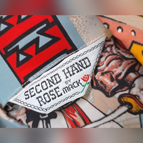 Second Hand Rose by Mack Mens Button Up Shirt Buccaneer Vintage 70s Medium Small - Picture 5 of 16